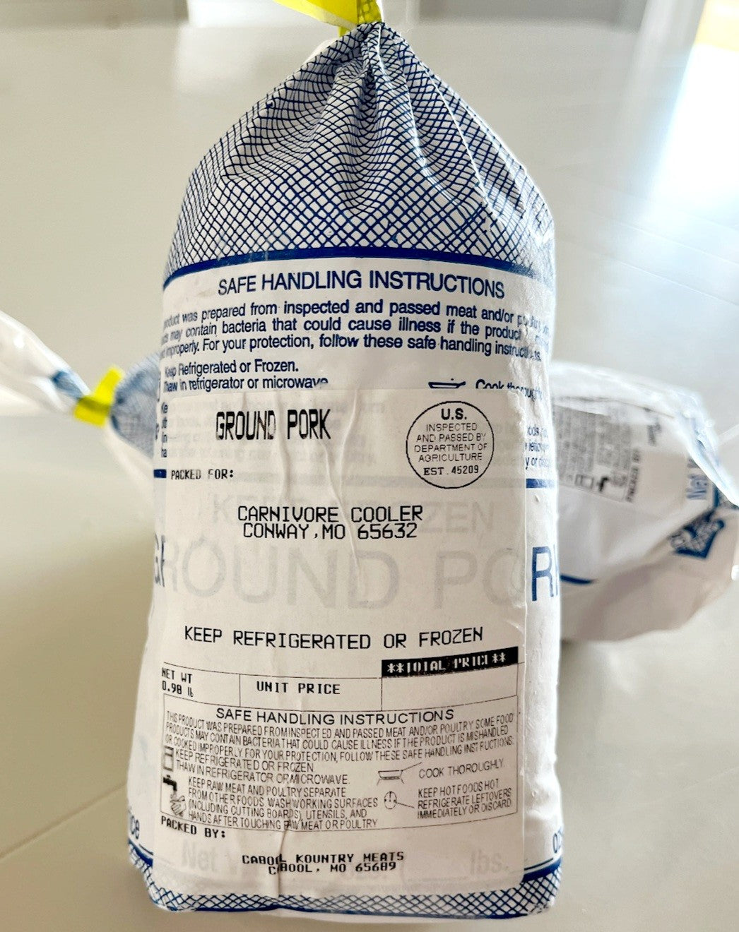1 Pound Ground Pork